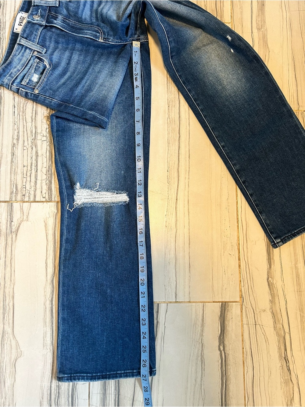 Like New PAIGE Atley Ankle Flare Cropped High Rise Stretch Jeans - Picture 15 of 16